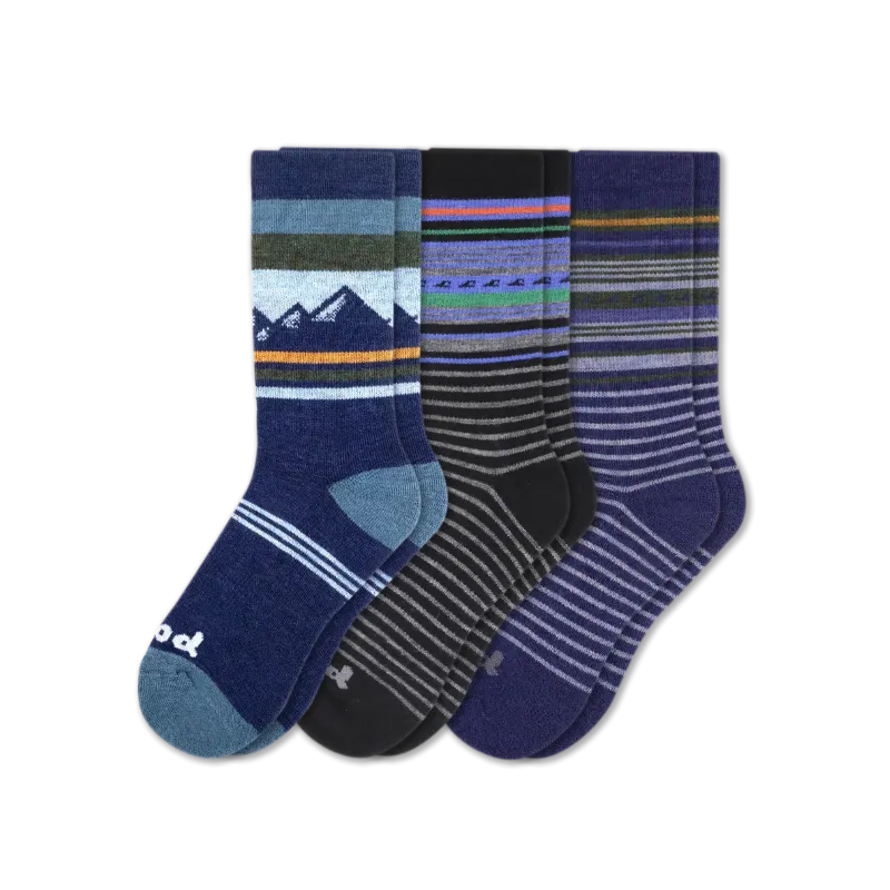 3 Pack - Men's Crew Pacas Socks