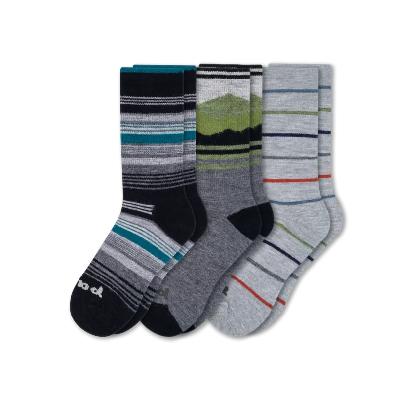 3 Pack - Men's Crew Pacas Socks