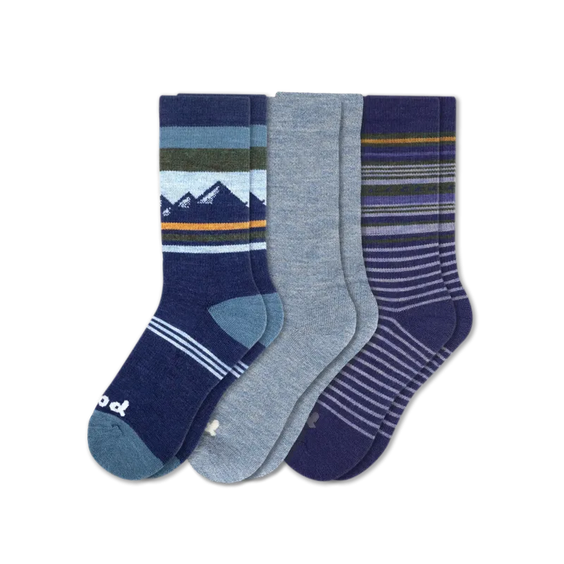 3 Pack - Men's Crew Pacas Socks