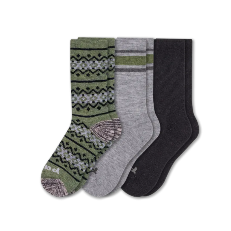 3 Pack - Men's Crew Pacas Socks