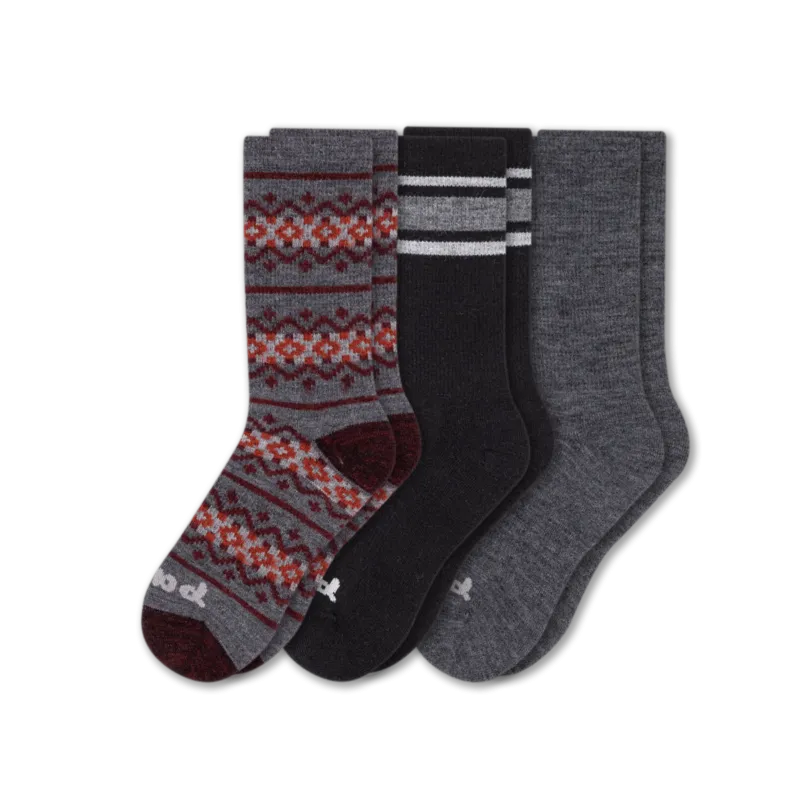 3 Pack - Men's Crew Pacas Socks