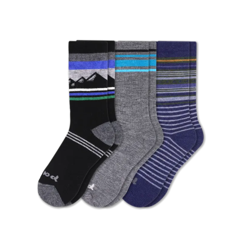 3 Pack - Men's Crew Pacas Socks