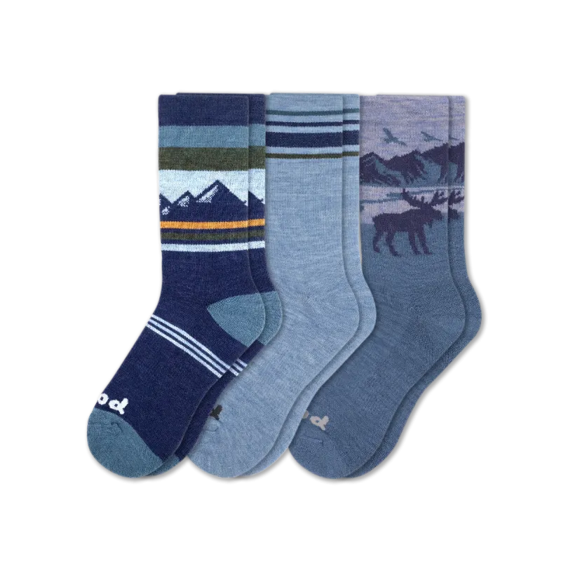 3 Pack - Men's Crew Pacas Socks