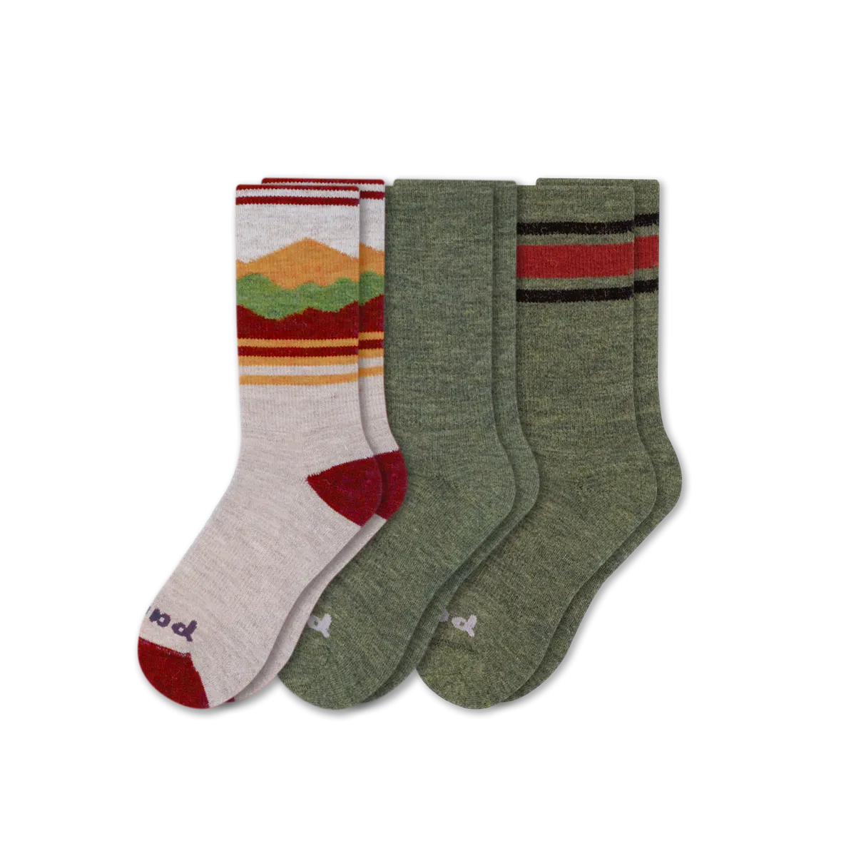 3 Pack - Men's Crew Pacas Socks