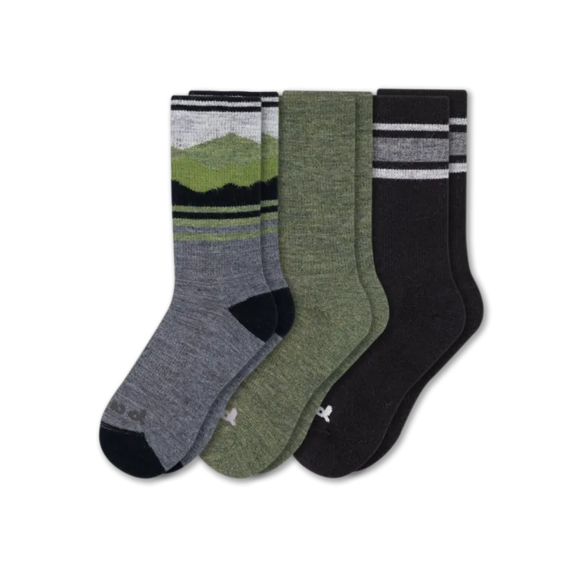 3 Pack - Men's Crew Pacas Socks