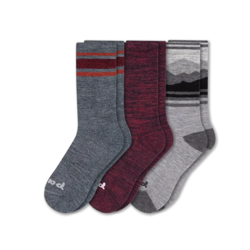 3 Pack - Men's Crew Pacas Socks