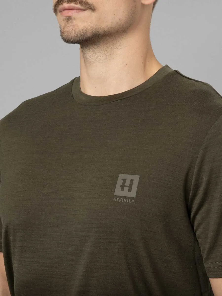 30% OFF HARKILA Base All Season Short Sleeve T-Shirt - Mens - Willow Green