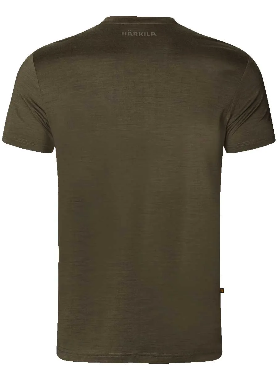 30% OFF HARKILA Base All Season Short Sleeve T-Shirt - Mens - Willow Green