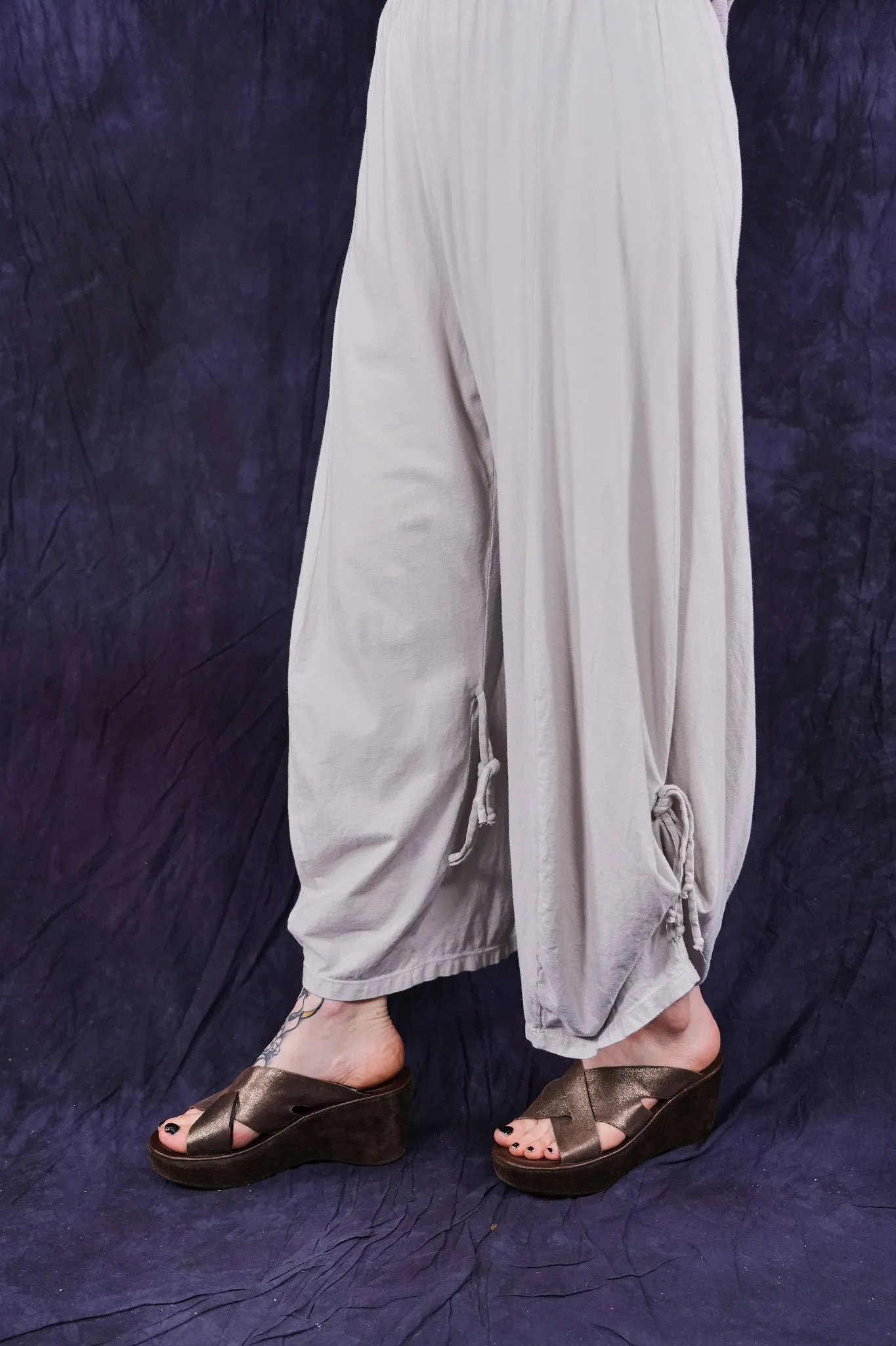 3142-2 Crop Billow Pant Pearl Smoke