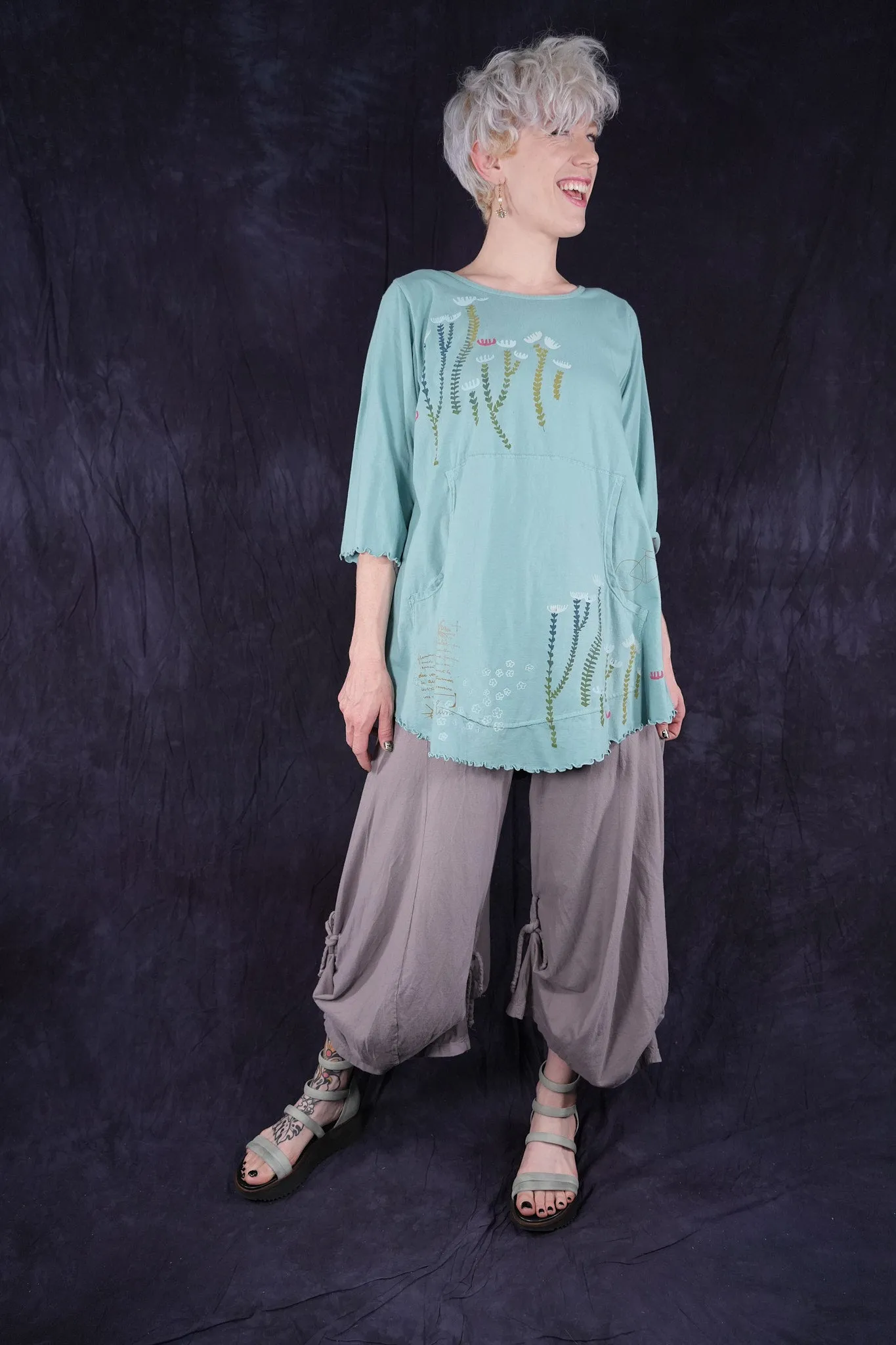 3142-2 Crop Billow Pant Shantung