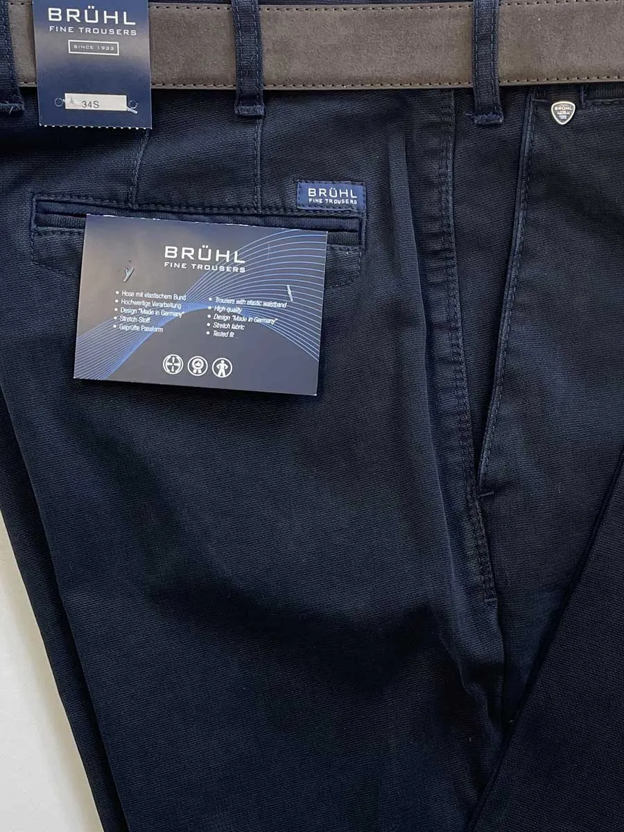 40% OFF BRUHL Venice B Chinos - Men's Soft Touch Finish - Marine - Size: 38 REG
