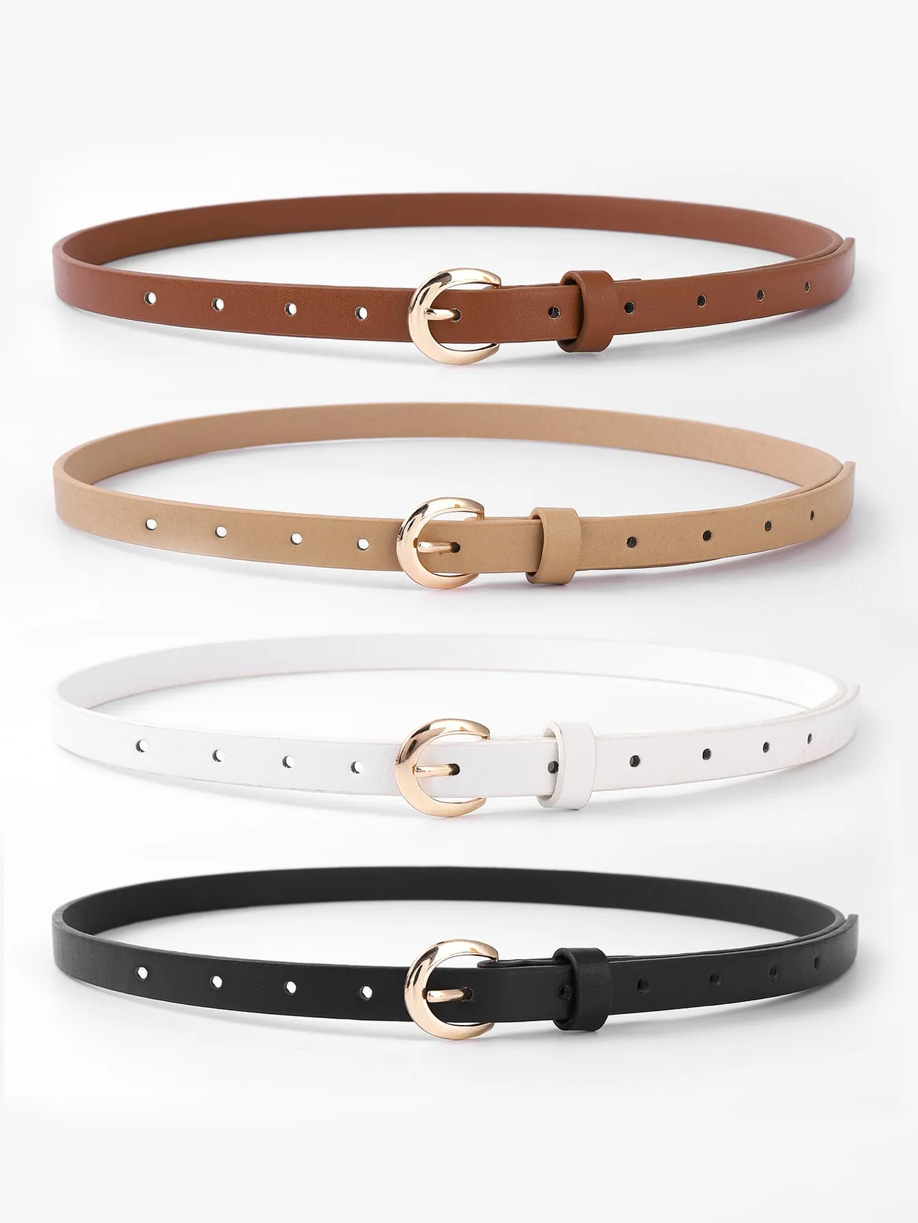 4pcs Metal Buckle Belt