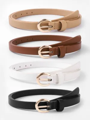 4pcs Metal Buckle Belt