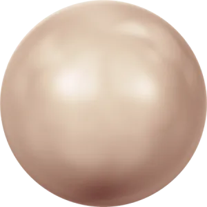 5817 Cabochon Pearls (Half-Drilled), Crystal Rose Gold Pearl (001 769)