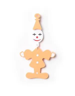 80's Retro Clown Brooch - Peach