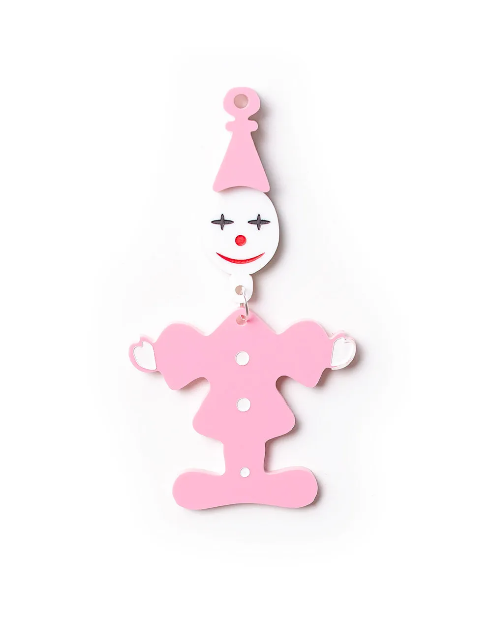 80's Retro Clown Brooch - Pink