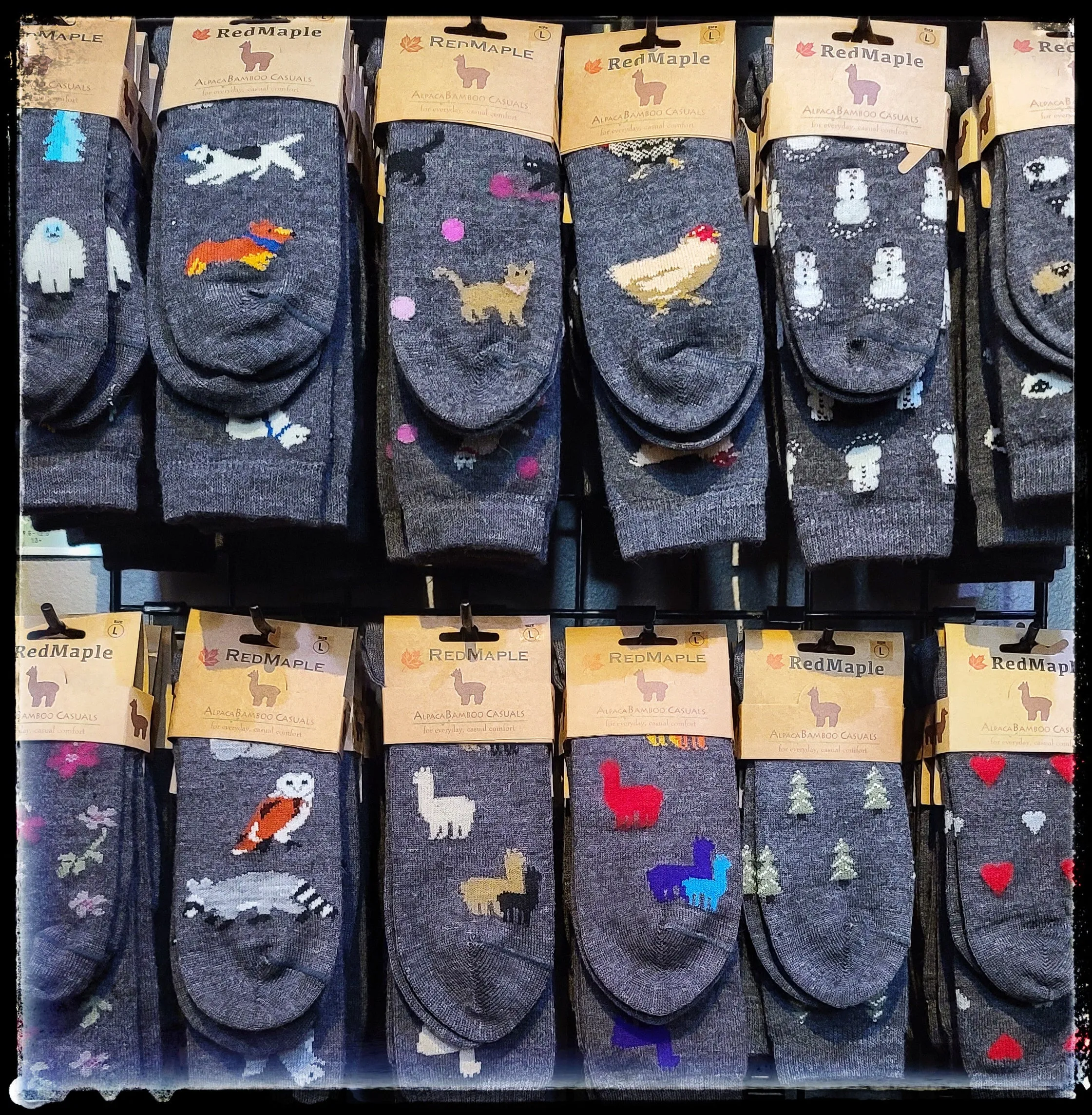 Alpaca Sock - Novelty Prints Variety for Men and Women in Small Medium Large