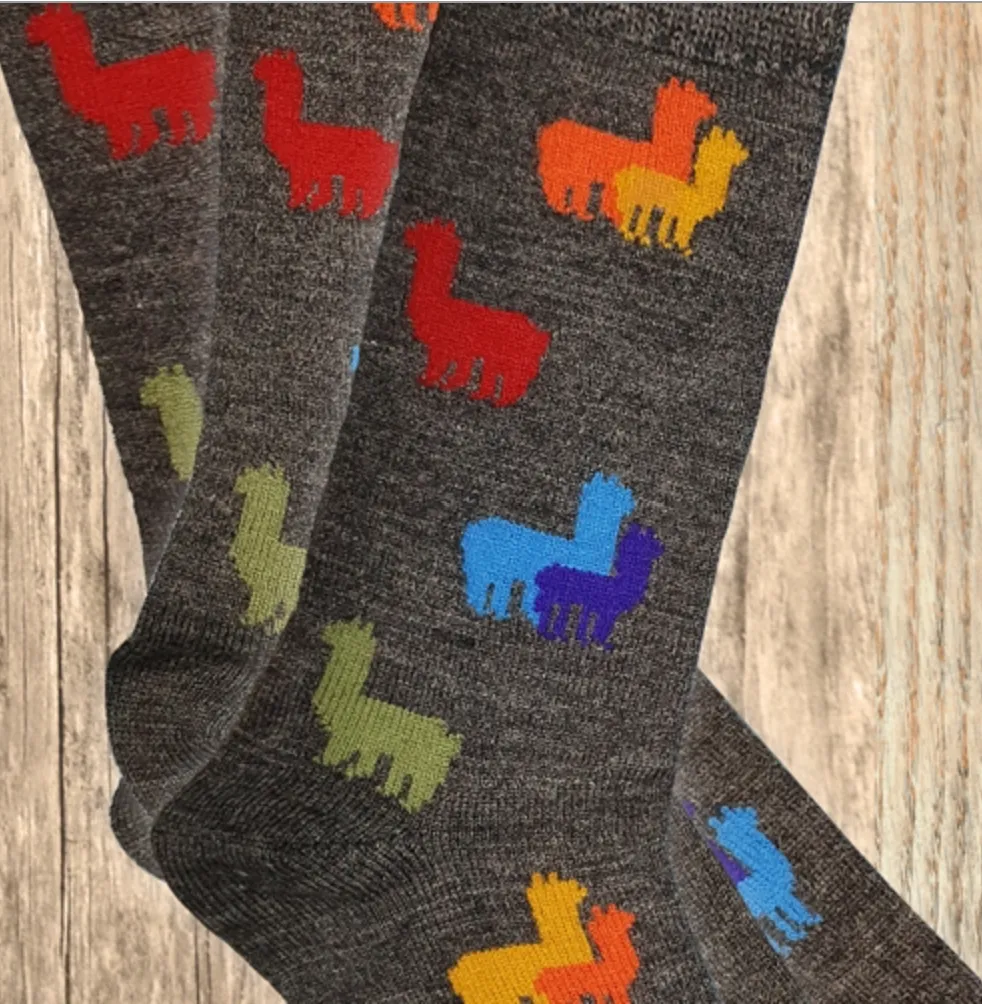 Alpaca Sock - Novelty Prints Variety for Men and Women in Small Medium Large