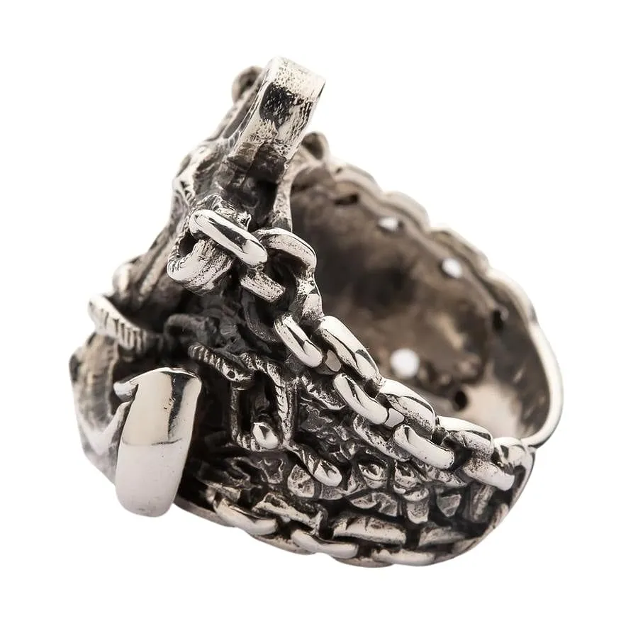 Anchor Sterling Silver Men's Ring