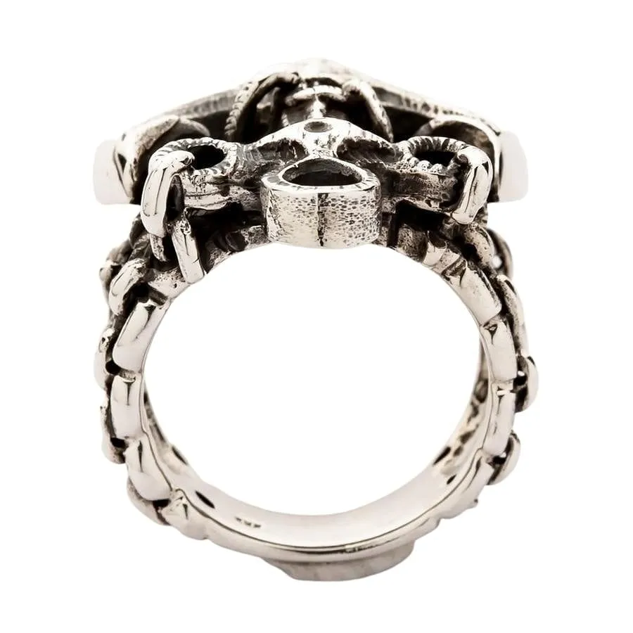 Anchor Sterling Silver Men's Ring