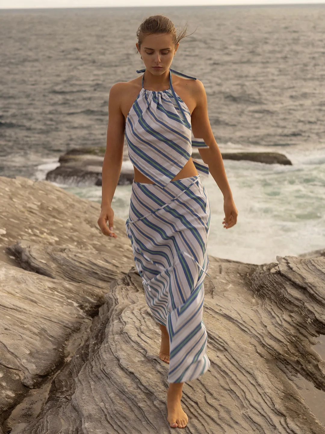Arezzo Bias Skirt - Lapis