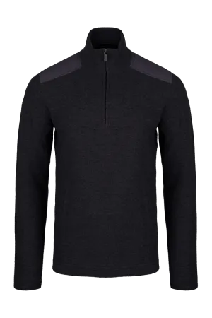 Aspen Black Midlayer Half-Zip Sweater