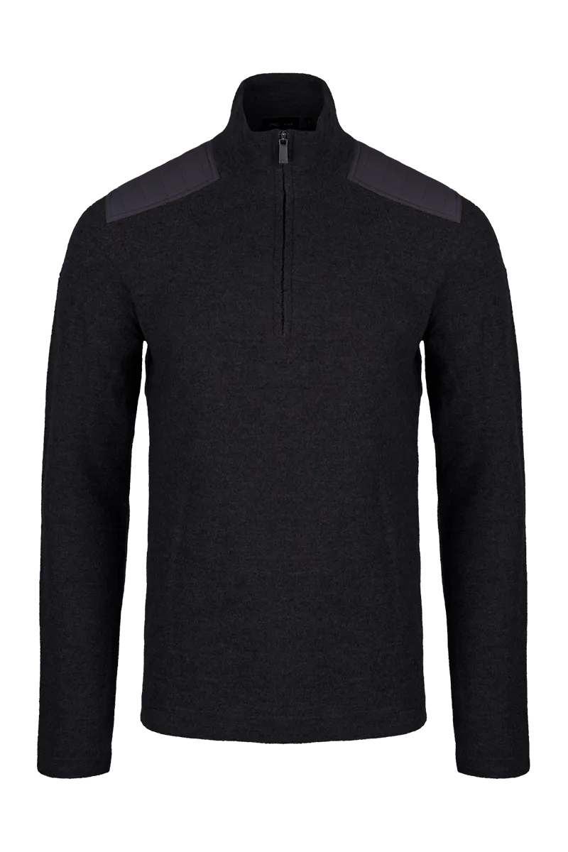 Aspen Black Midlayer Half-Zip Sweater