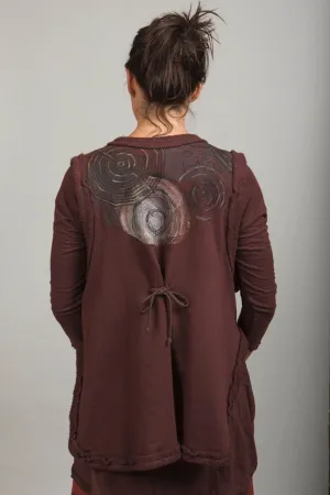 Autonomy Vest Currant Printed-Blue Fish Clothing