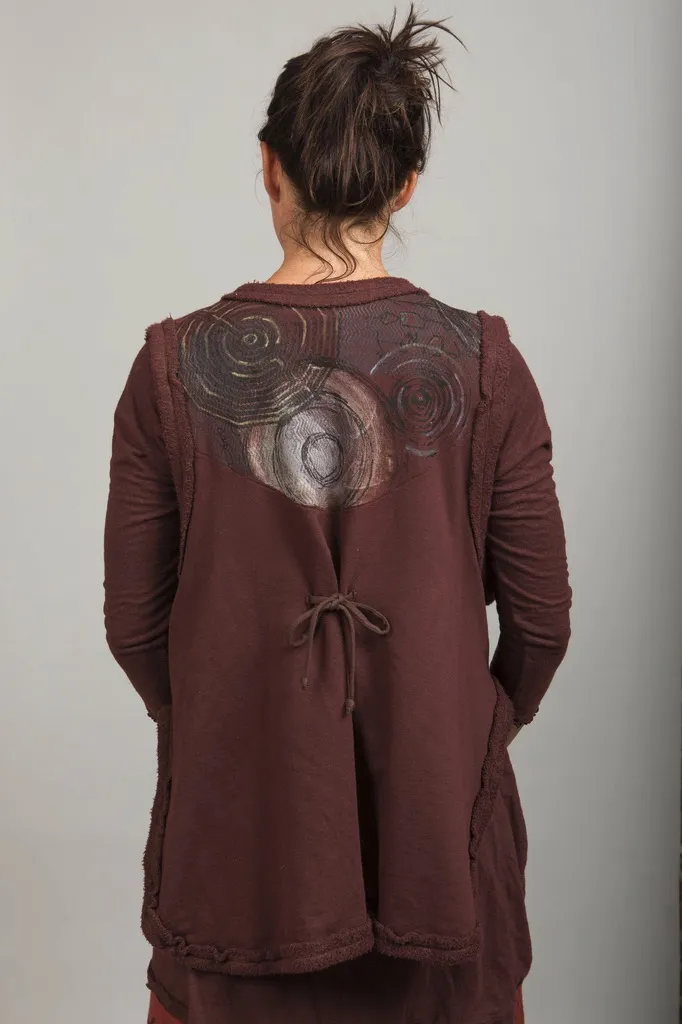 Autonomy Vest Currant Printed-Blue Fish Clothing