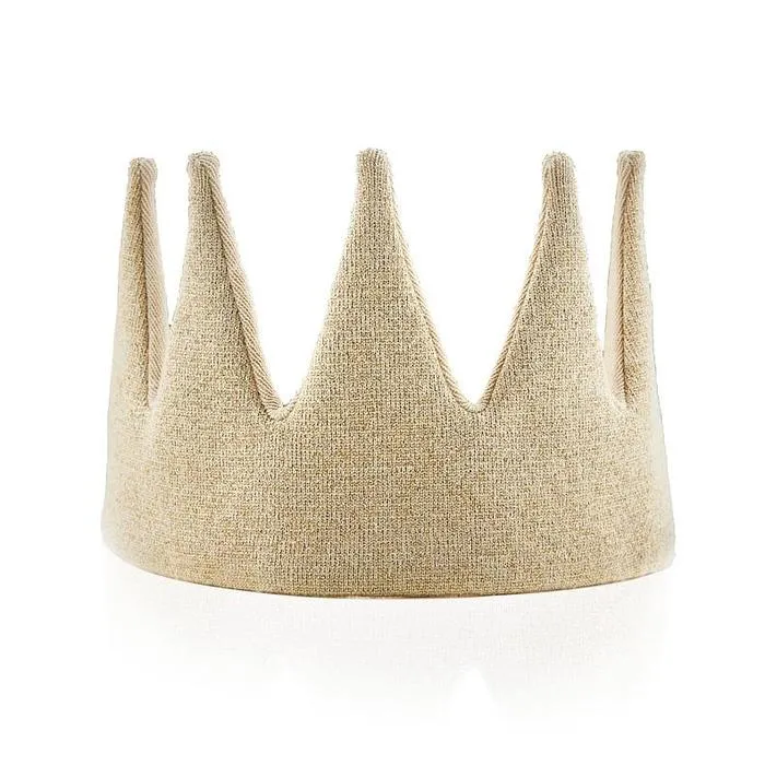 Avery Row Gold Sparkle Knitted Crown