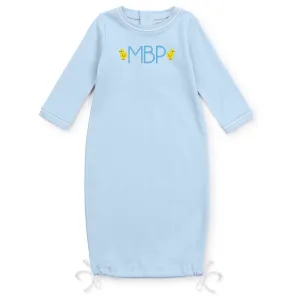 Baby Shop: George Pima Cotton Daygown with Monogram - Light Blue