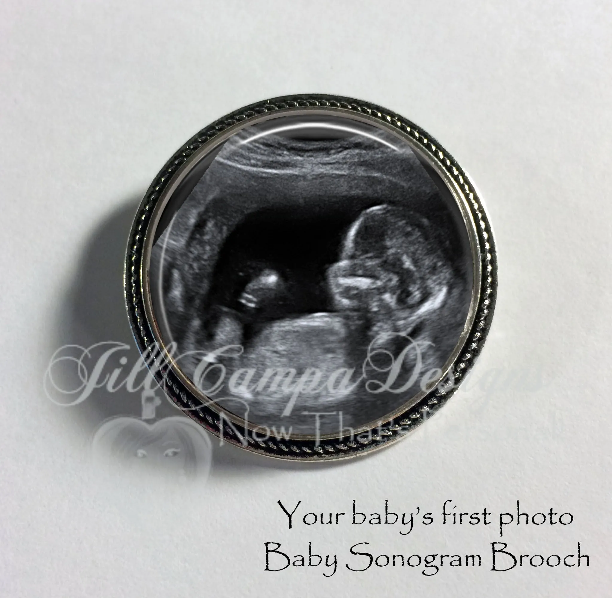 Baby Sonogram Brooch