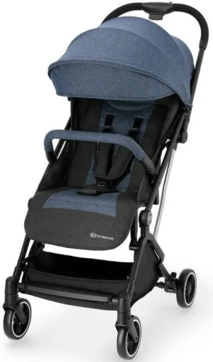 Baby Stroller Kids Buggy Pushchair Kinderkraft Indy Foldable Lightweight Pram Denim