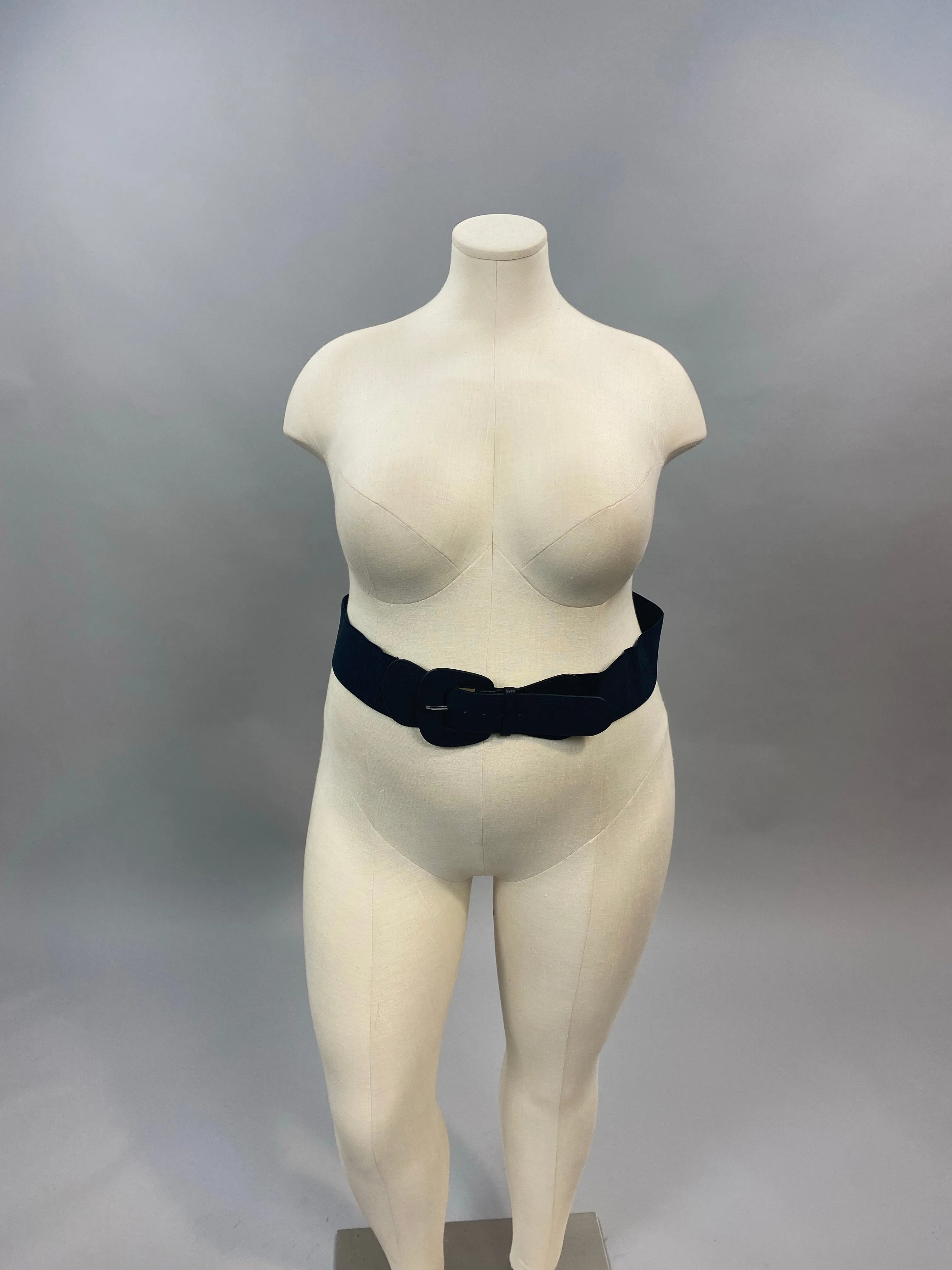 BELTS {Wrap Around You} Black Elastic Belt Extended Size EXTENDED PLUS SIZE 3X/6X