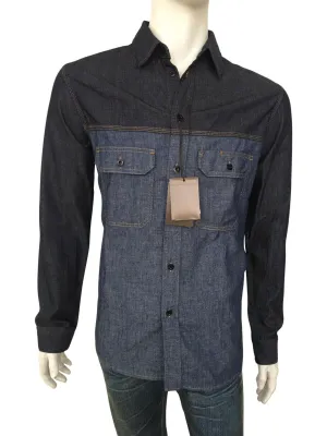 Bi-Material Denim Shirt