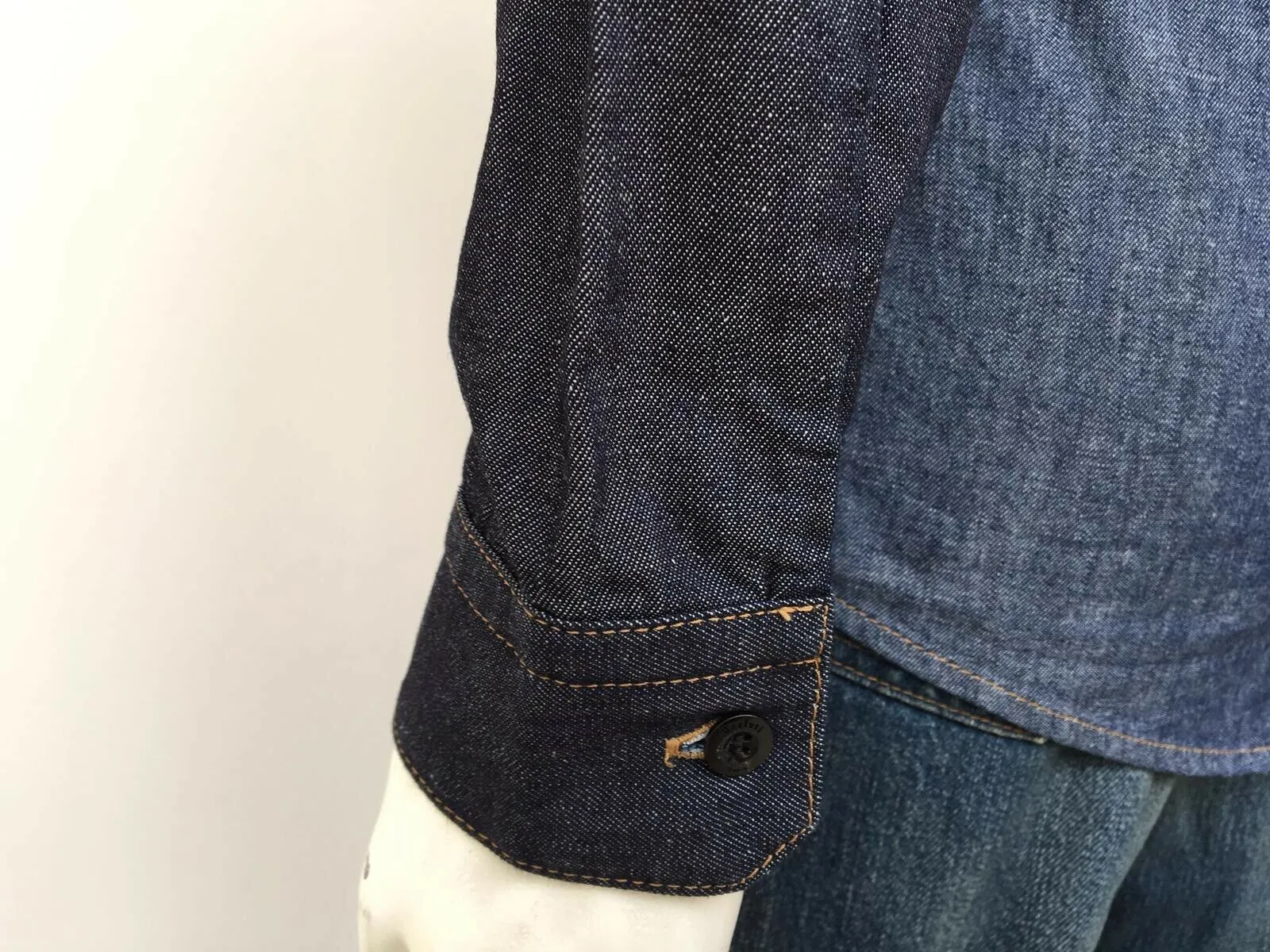 Bi-Material Denim Shirt
