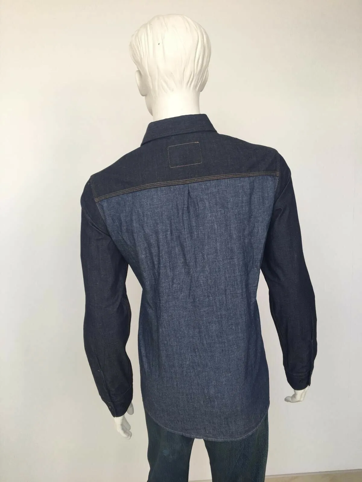 Bi-Material Denim Shirt