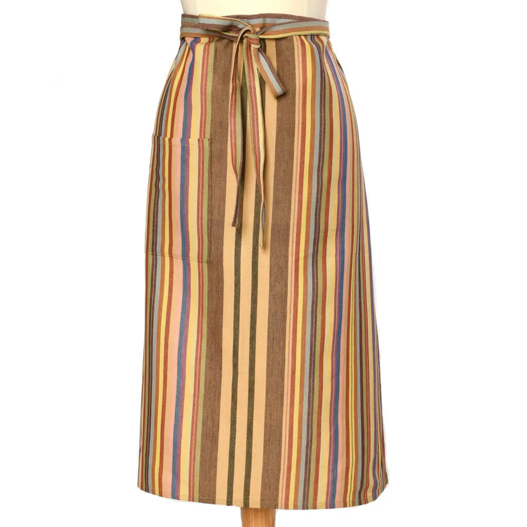 Bistro Apron | Earth tone Stripes