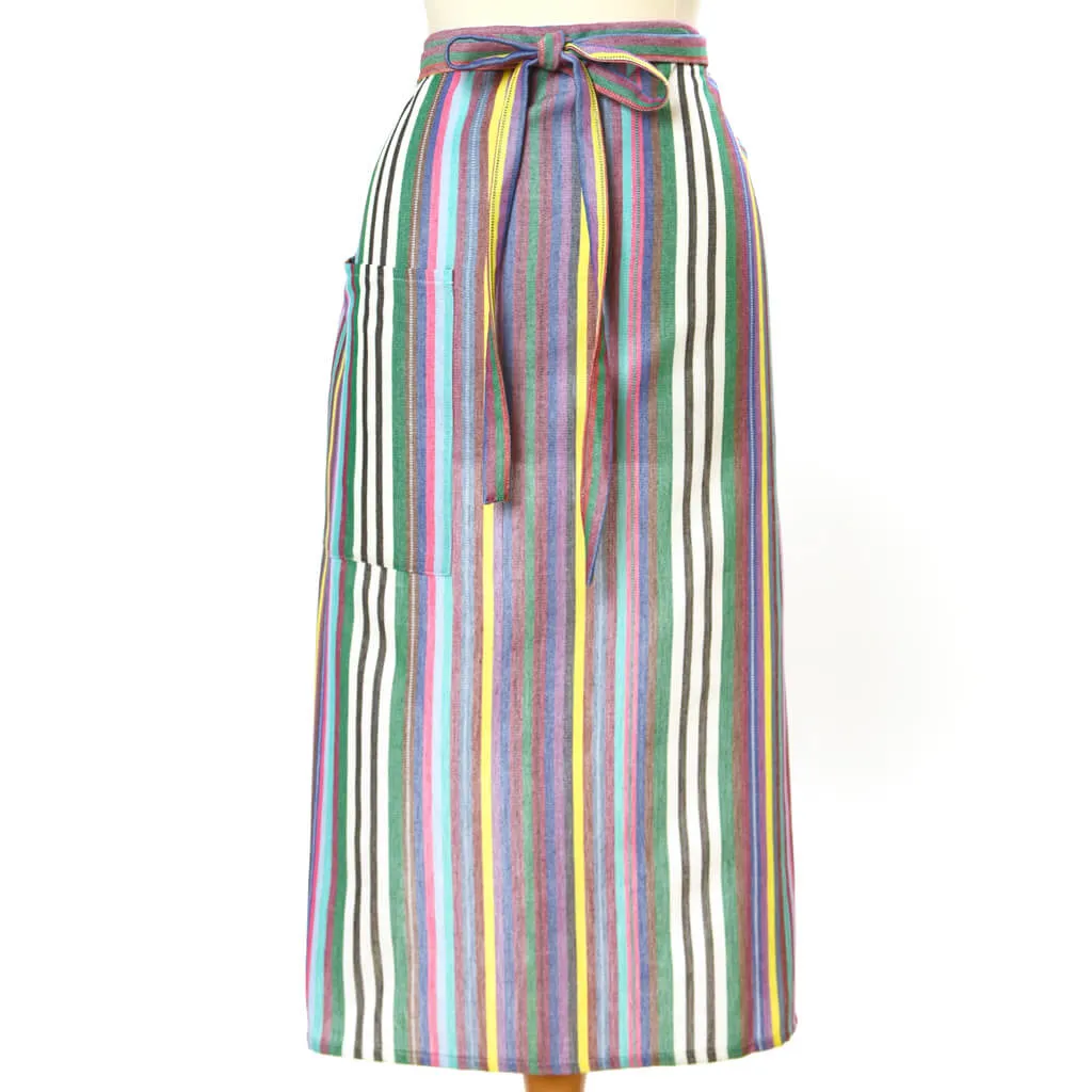 Bistro Apron | Soft Multi Stripes