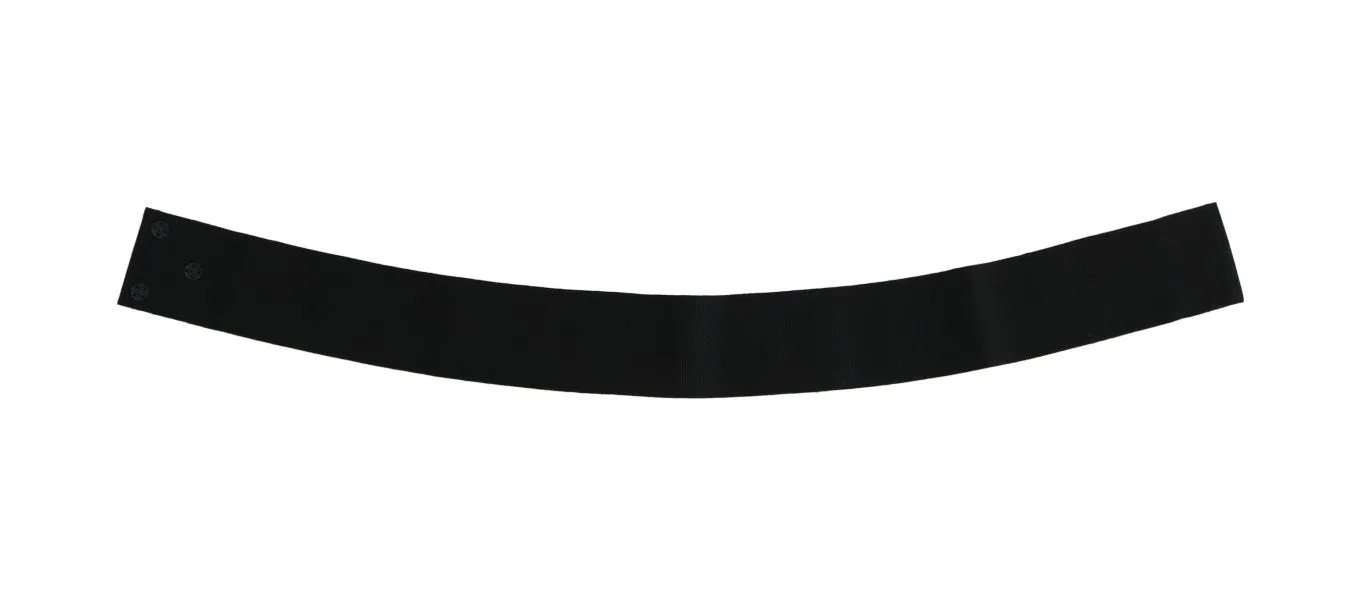 Black Stretch Leather Waist Wide Belt