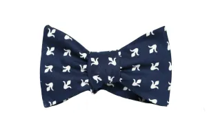 Blue Fleur de Lis Bow Tie