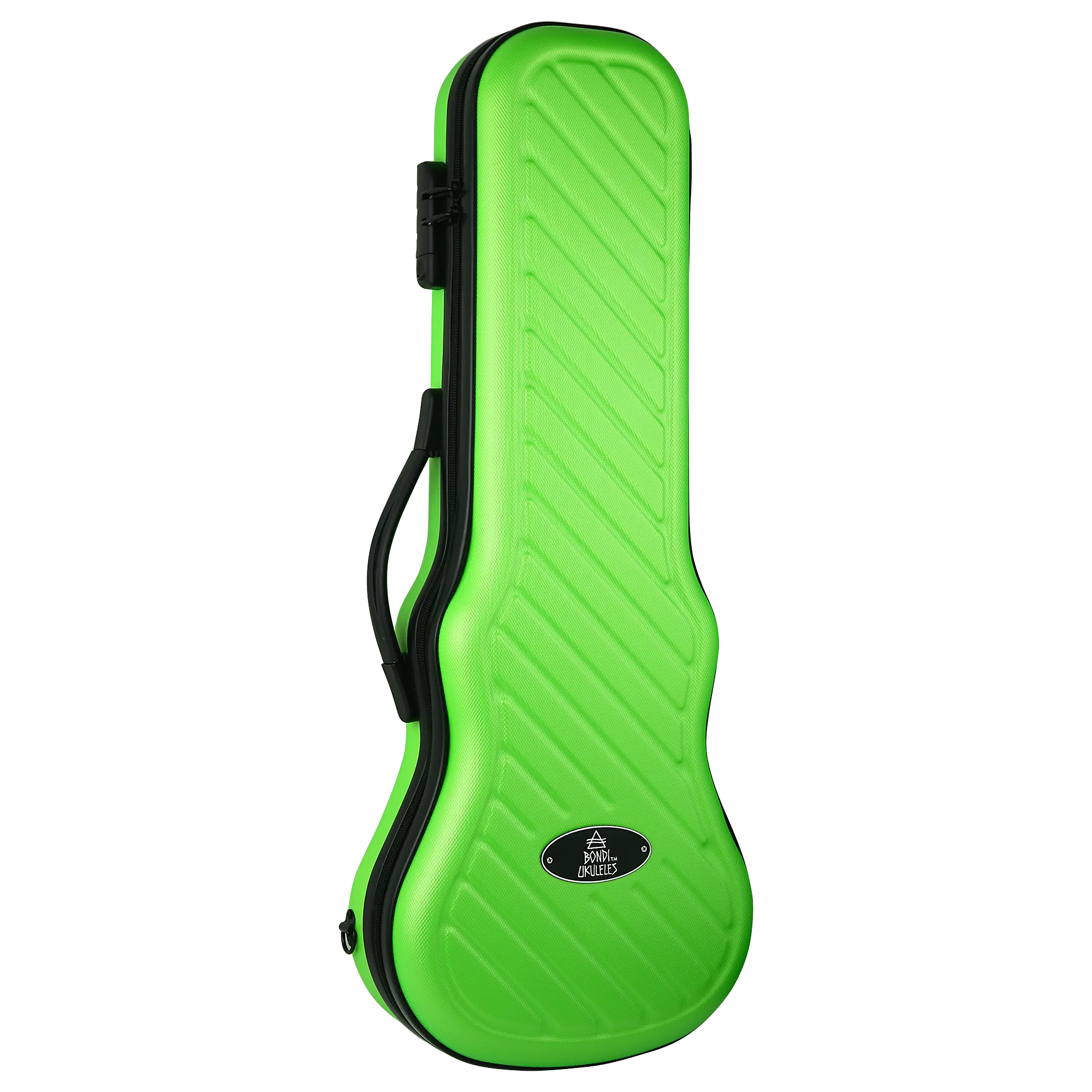 Bondi Shock-Rock Soprano Ukulele Hard Case - Green