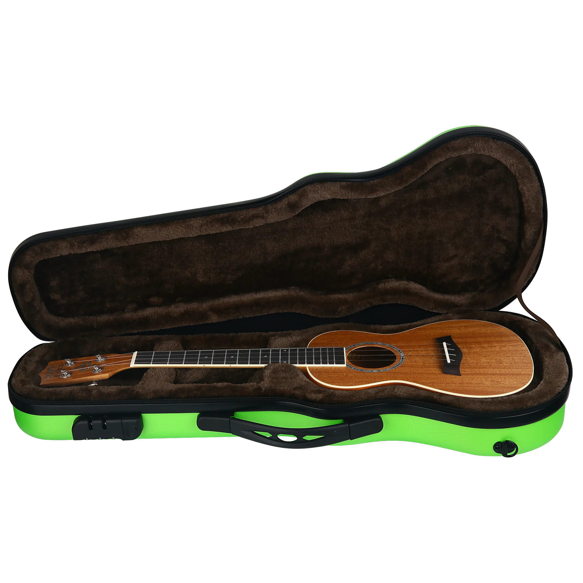 Bondi Shock-Rock Soprano Ukulele Hard Case - Green