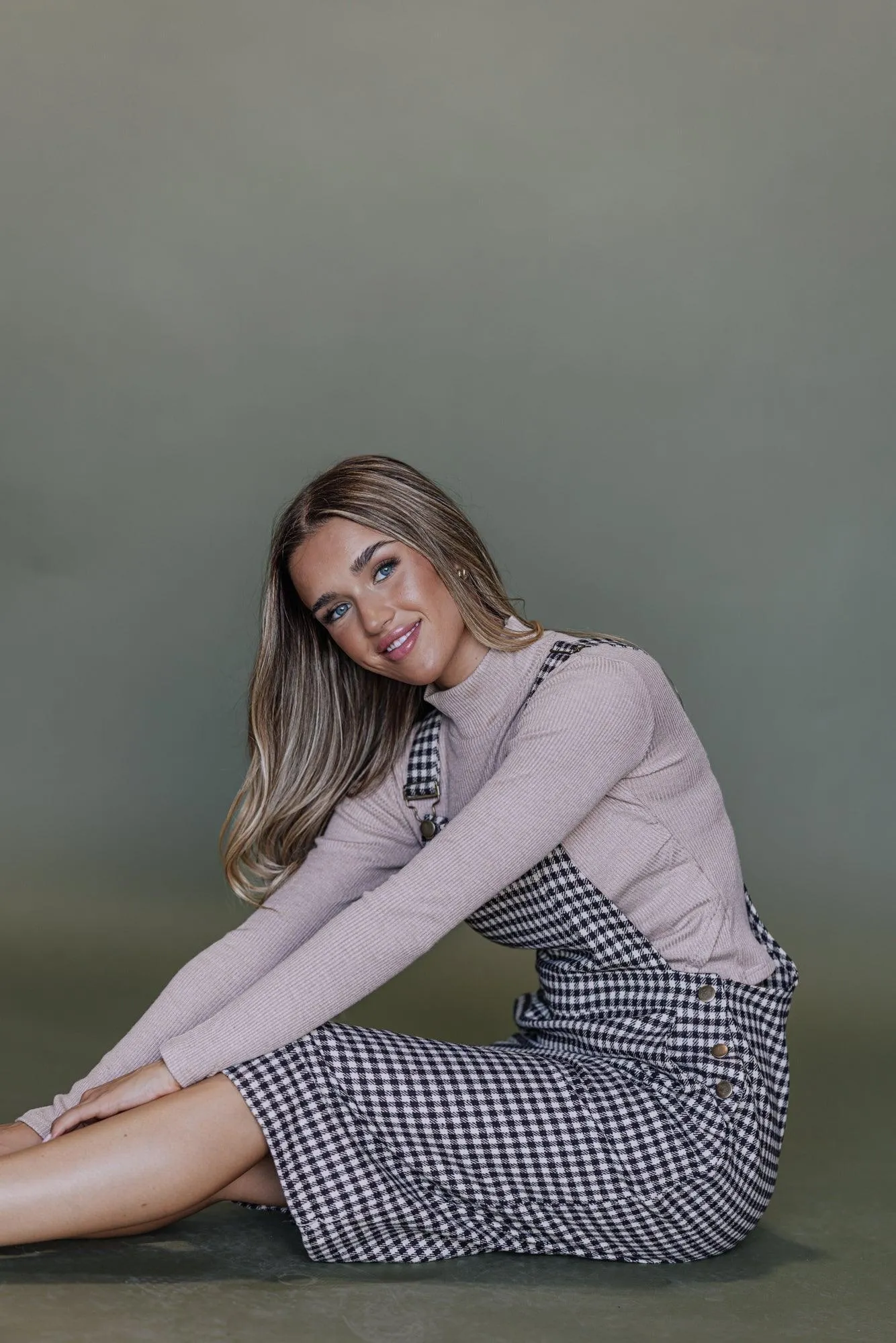 Bonnie Overall Dress in Brown
