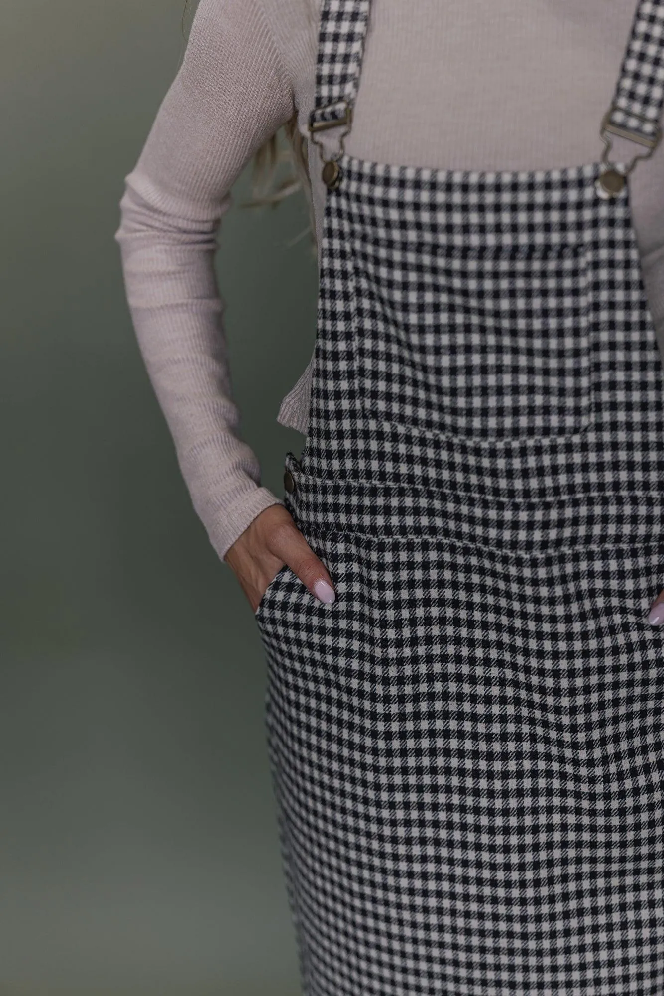 Bonnie Overall Dress in Brown