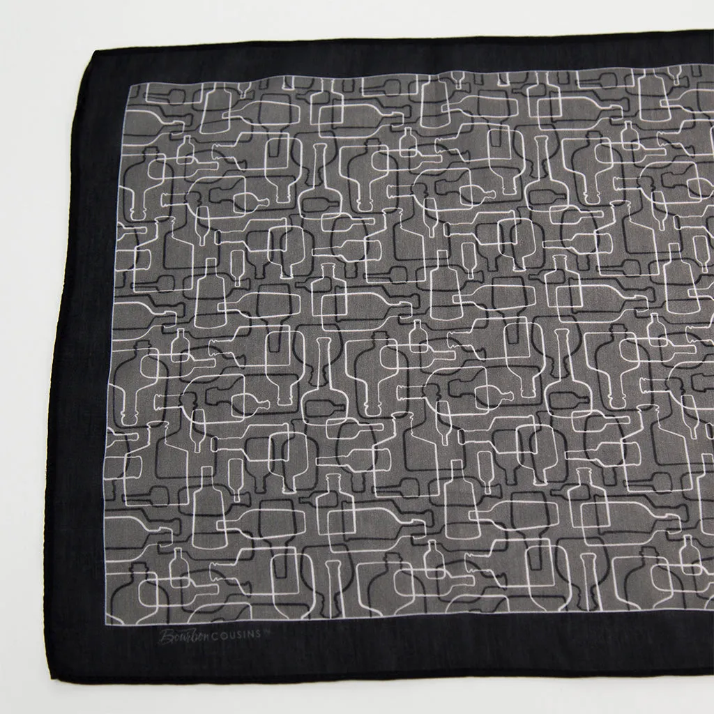 Bourbon Days©  Scarf | Charcoal Gray   Black   Pale Gray