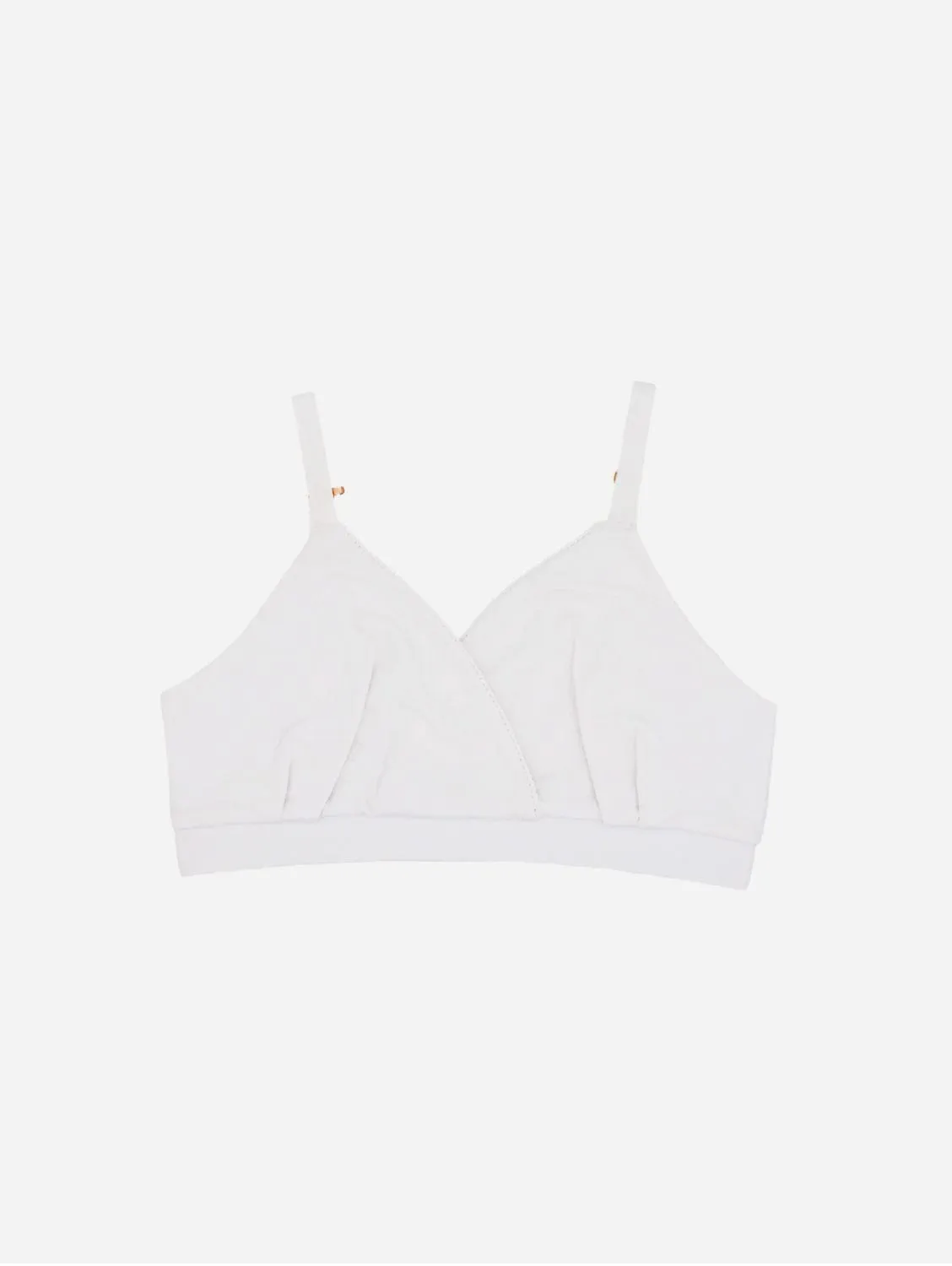 Breastfeeding & Maternity Organic Cotton Bra | White