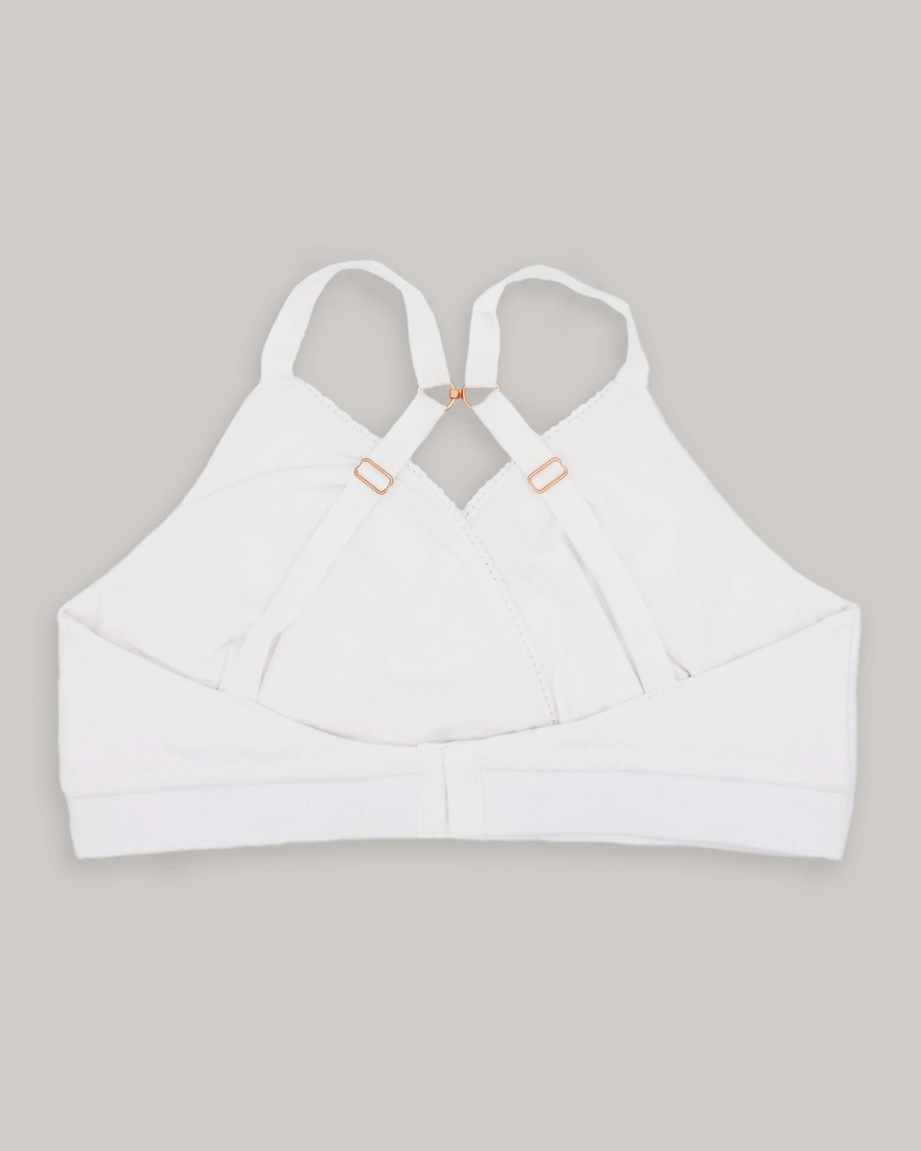 Breastfeeding & Maternity Organic Cotton Bra | White