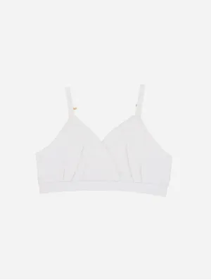 Breastfeeding & Maternity Organic Cotton Bra | White