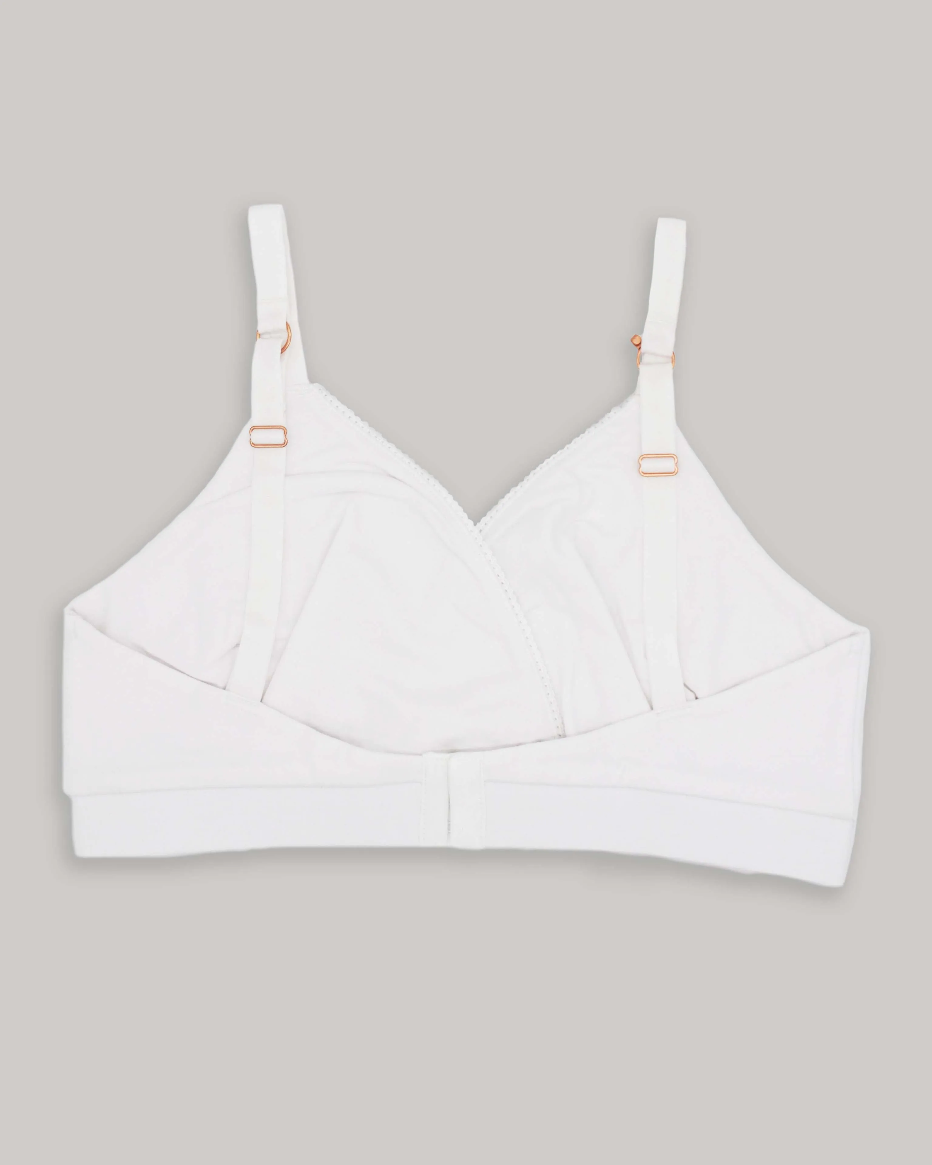 Breastfeeding & Maternity Organic Cotton Bra | White